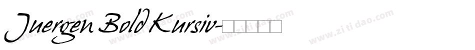 Juergen Bold Kursiv字体转换
